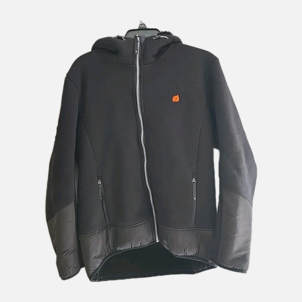 Lafuma Jacket Greenland Expedition Black Full Zip Hooded Jacket Womans Size 100